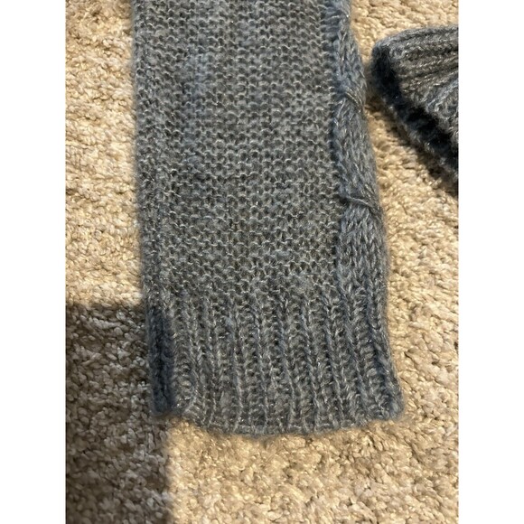 Decree Shrug Crochet Sweater Open Front Cropped Cardigan Top Blue Size Large - Picture 4 of 10